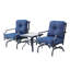 Ensemble berçant d'extérieur 3 pièces avec chaises rembourrées et table d'appoint-937385160