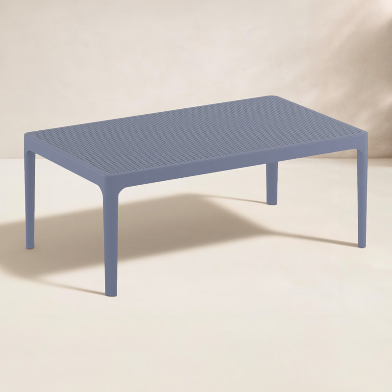Table basse en plastique Farrah, Gris foncé, H 15,7 po x l 19,6 po x L 23,6 po