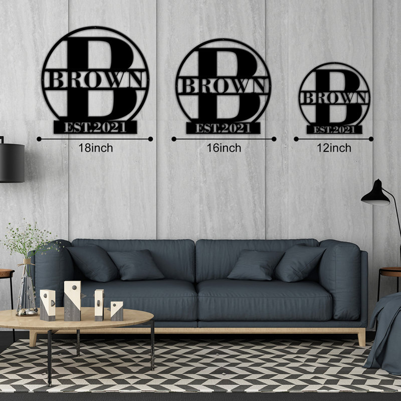 Bresee Water Resistant Steel Text & Numbers Wall Decor