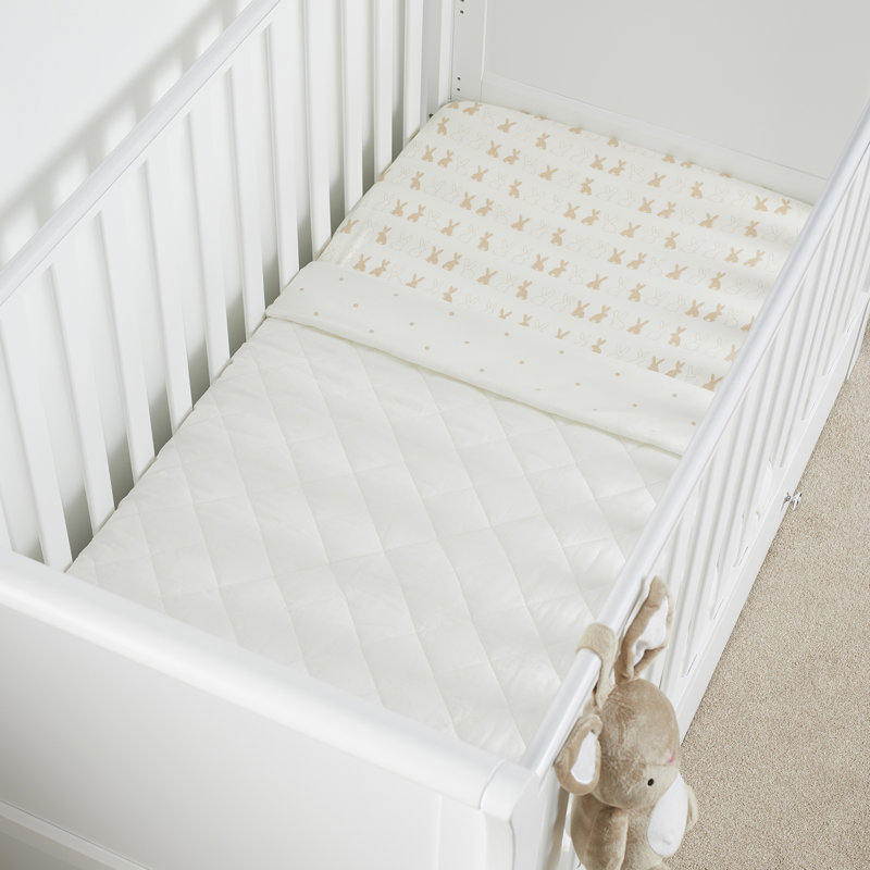 2 PACK COTBED SHEETS - BUNNYCHINO