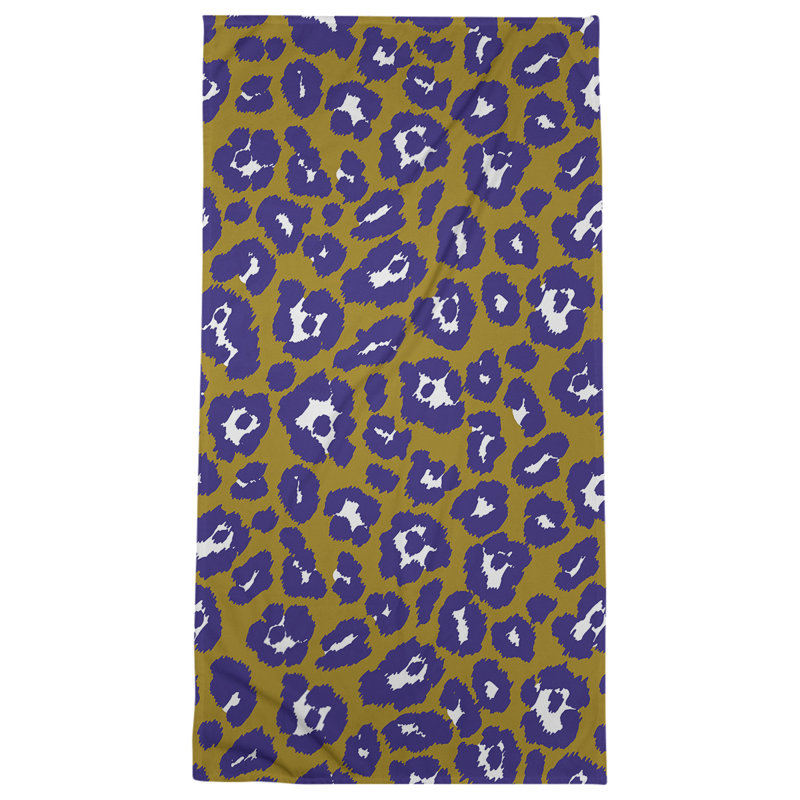 Lucida Bath Towel, Polyester/Cotton Blend, Metallic Gold/White/Purple