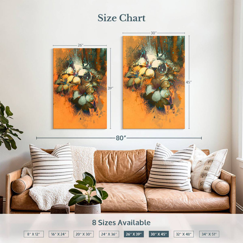 Avery Colourful Abstract Flowers, 39" H x 26" W