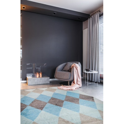 Stylish Hand-Knotted Multicolor Transitional Contemporary Moroccan Rectangular Wool Area Rugs