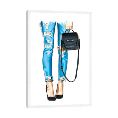 Ripped Jeans & Bag 1 Piece Wall Art on Canvas