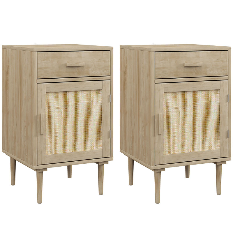 40cm W Manufactured Wood Bedside Table