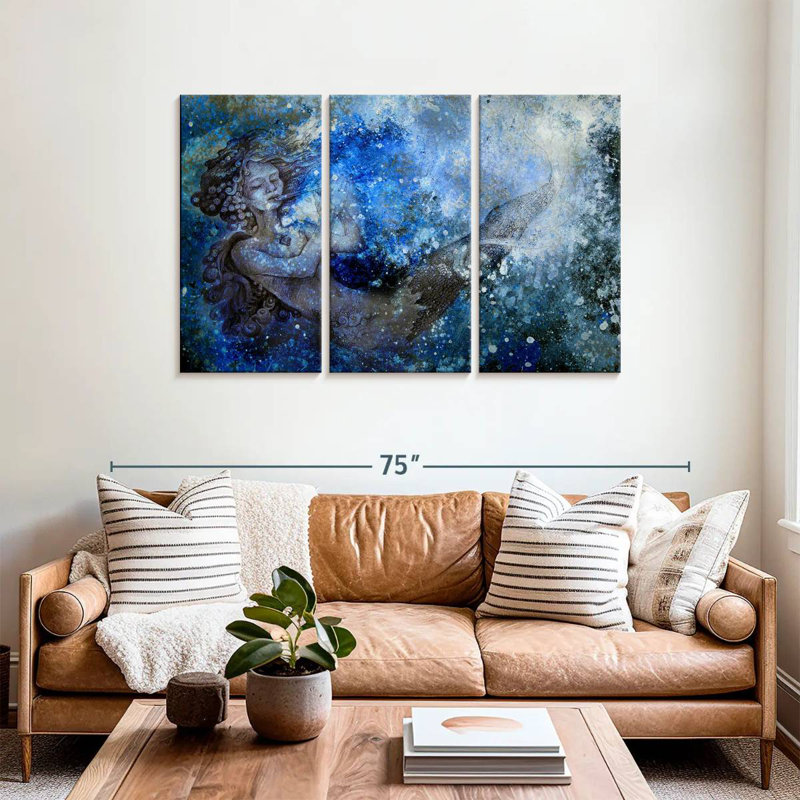 Kelan Abstract Mermaid, 36" H x 57" W