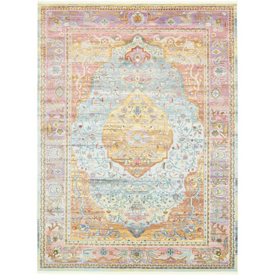 Tapis oriental bleu clair Mulvihill