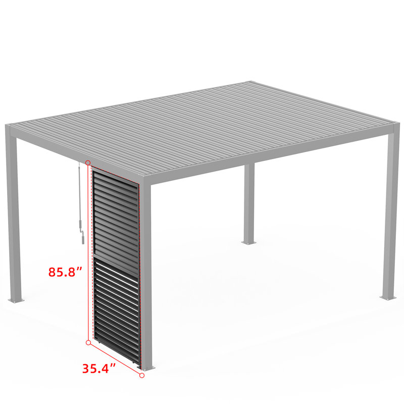  Volet fixe en aluminium 1/3 x 10 pi (accessoire pour pergola)