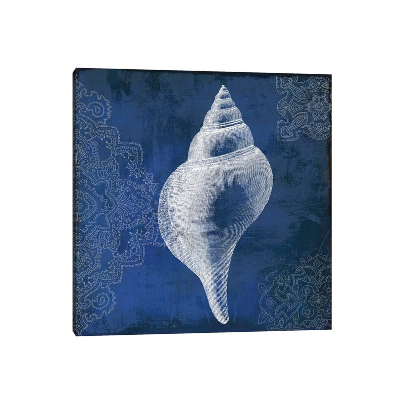 Navy Shell I 1 Piece Wrapped Canvas Wall Art, 66.04 cm H x 66.04 cm W x 1.91 cm D