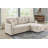 76.5" Linen Blend Upholstered Sectional With Pull-Out Bed And Chaise Storage-1760256936