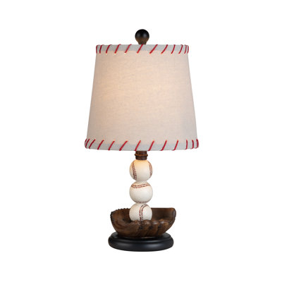 Set Of 2 19.75" Resin Baseball Table Lamp