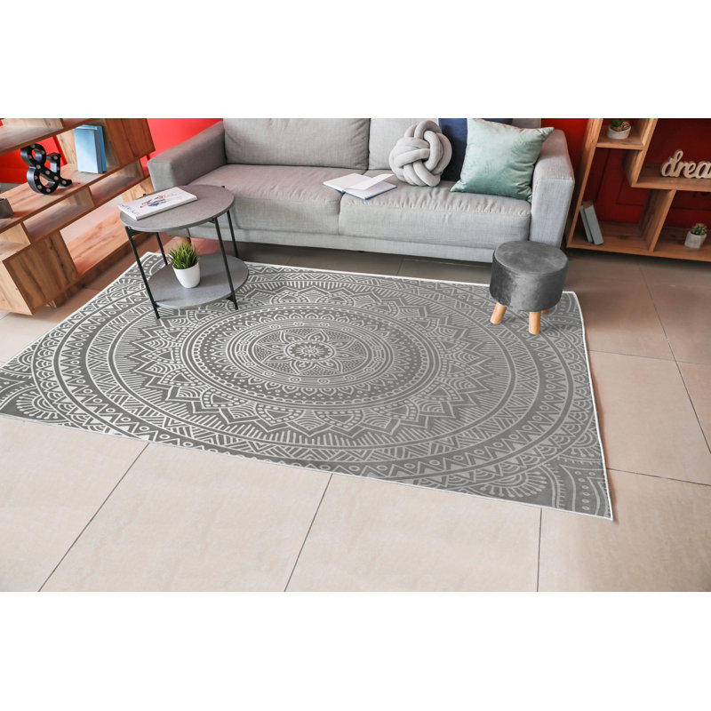 Tapis gris taupe, Rectangle 5 pi 2 po x 7 pi 6 po