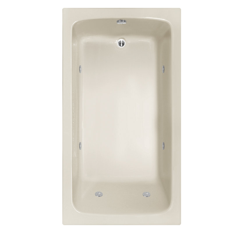 Melissa 72'' x 36'' Acrylic Bathtub, Biscuit, Matte Black