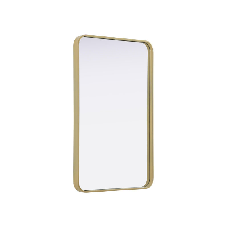 Erath Contour Metal Mirror, Brass, 36" x 22"