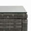 Ensemble de canapé rond en osier 8 pièces 8 pièces, ensemble de canapé modulaire demi-lune toutes saisons, ensemble de canapé courbé avec table basse rectangulaire, rotin en PE résistant à l'eau et protégé contre les rayons UV, coussin mobile