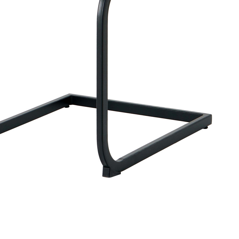 Ensemble de 2 chaises de salle à manger modernes, Gris anthracite, Noir