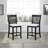 Transitional Dining Chairs Set Of 2 With Slatted Back Design