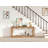 Light Brown Wood Console Table With Wave Base