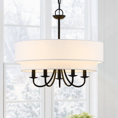 Ciriclio 21.5" W 5-Light Metal Drum Chandelier