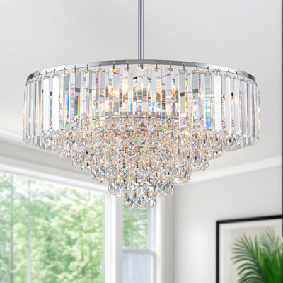 Modern 4-Tier Crystal Chandelier