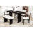 Solid Wood Dining Table Set with Bench - 6-Piece Upholstered Rectangular Dining Room Table Set with Bench