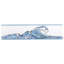 Captain Kanagawa Wave 2" x 8" Glossy Ceramic Specialty Trim in Blue/White-73367987