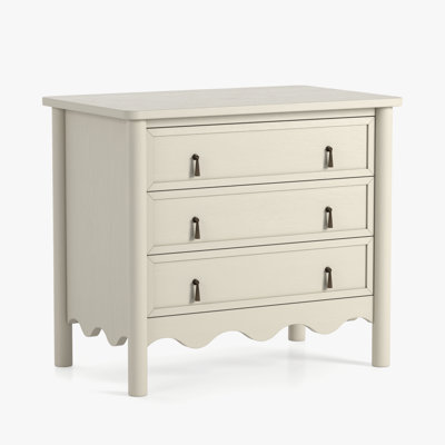 ONDA 3-DRAWER OAK NIGHTSTAND, CREAM OAK, 3-DRAWER