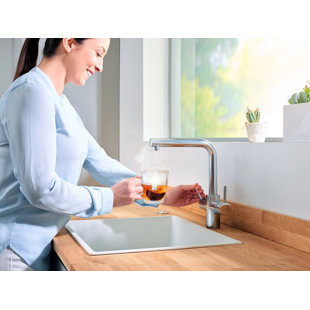 InSinkErator 3N1 Chrome L Shape Instant Filtered Steaming Hot Water Tap