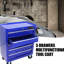 Coffre à outils bleu à 5 tiroirs avec serrure et 4 roulettes mobiles pour le garage 5 tiroirs et garage, finition-1830387093