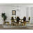 7 Piece Luxury White And Gold Dining Table Set With 6 White Leather Dining Chairs-551457633-551457645-551457647
