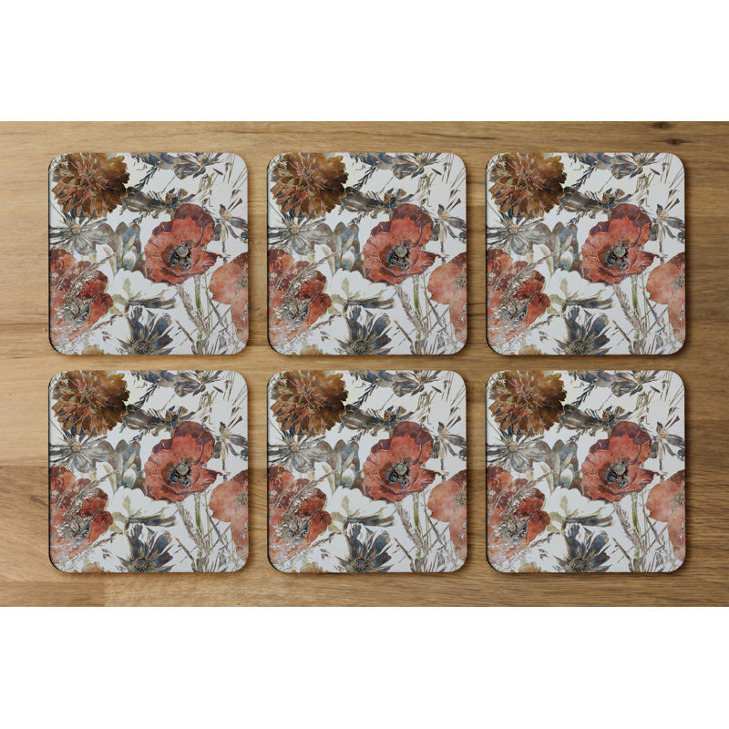 Square 6 Piece Coaster Set
