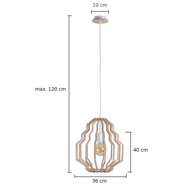 Webber 1 - Light Pendant, Wood