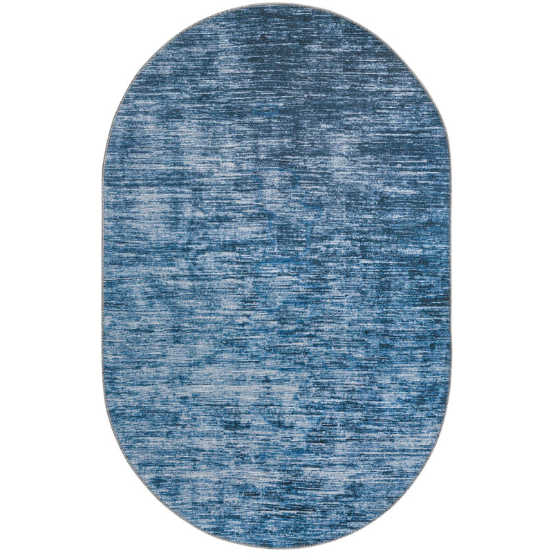 Ikhasa Chenille Abstract Indoor Rug, Oval 4' x 6'