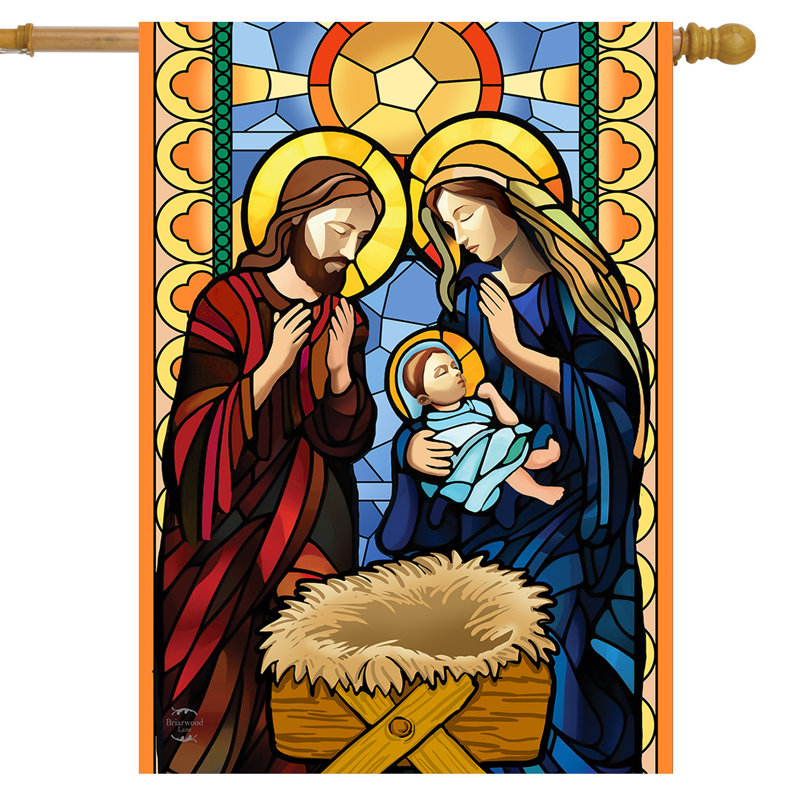 Drapeau de la maison de la Nativité en vitrail
