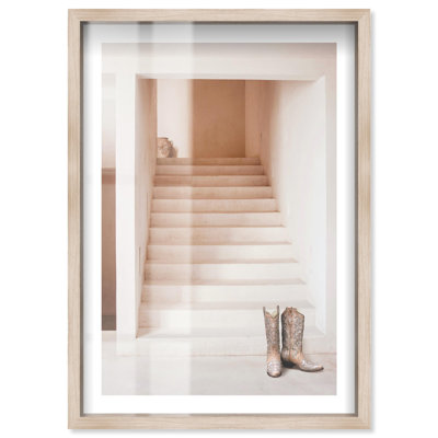 Décoration murale "Peach Ranch Entrance Shadowbox" par Notoriart, cadre blond, 11 x 16