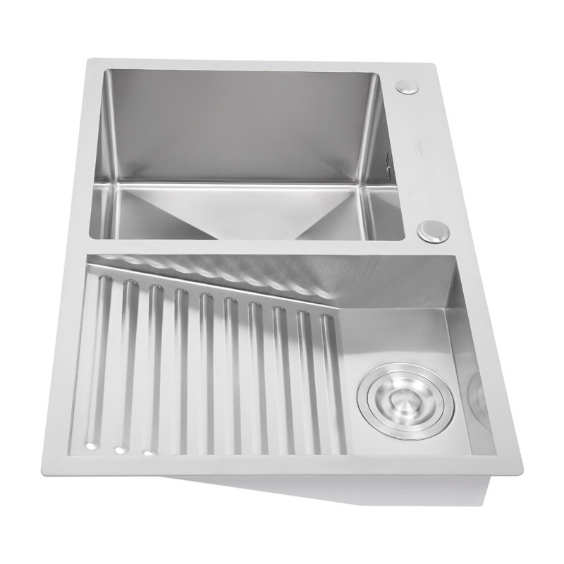Household Stainless Steel Laundry Sink With Washboard