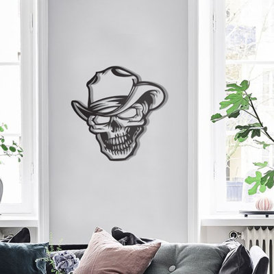 Elegant Decorative Metal Wall Accessory, Black Finish, 19.7 x 19.7 inches | 100% Metal, Thickness: 0.08 inches | Easy Wall Mounting with Back Hanger | Perfect for Modern Home Decor & Unique Art Display
