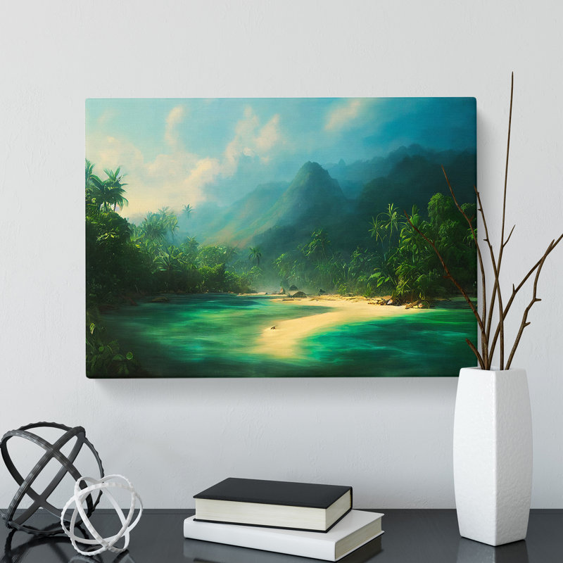 Tropical Forest Beach Vol.2 - Wrapped Canvas Print, 35cm H x 50cm W x 3cm D