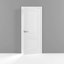 Porte de cuisine/garde-manger avec quincaillerie Lucia 8831 Blanc Soie Panneau simple Cadre Garnitures Portes robustes pour salle de bain et chambre à coucher - 24 po x 84 po-87389272