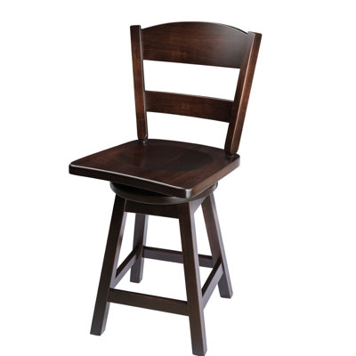 Albertville Swivel Solid Wood Counter Stool