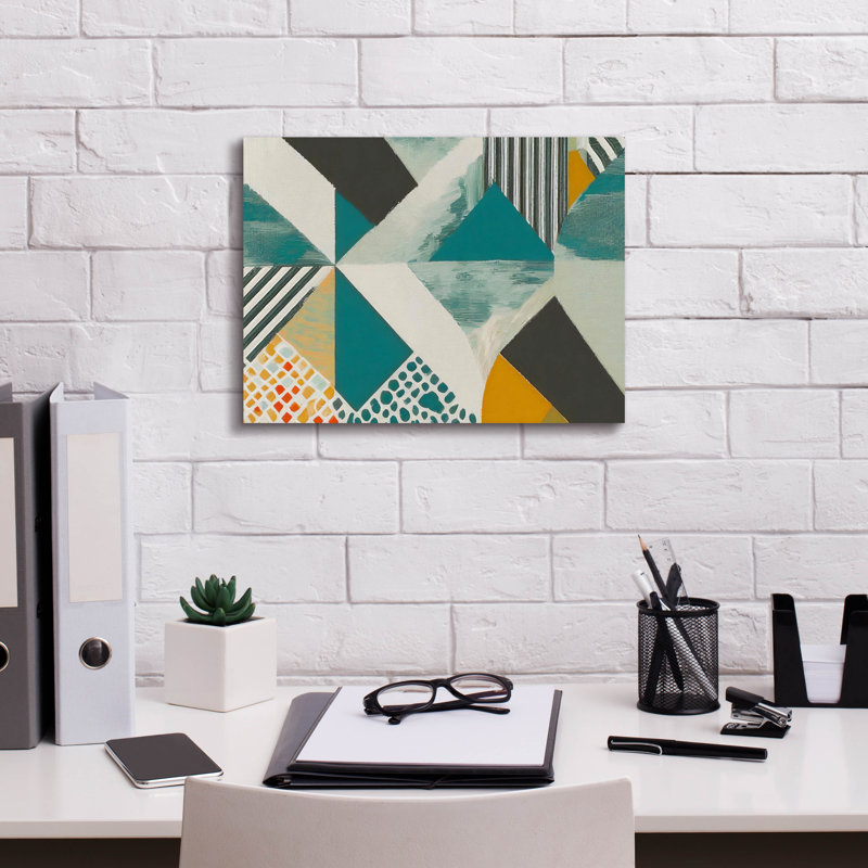 «George géométrie Chaos» par Andreas Magnusson, art mural George George, H 12 po x l 16 po x P 0,75 po