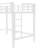White Twin Xl Metal Loft Bed Featuring Easy Assembly Process, Guardrails, And Space - Saving Layout In Dormitory Bed, Strong Support Structure, Open Lower Space, To Climb