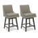 Aleksy Swivel Upholstered Counter Stool with Solid Wood Frame