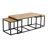 Aneisha Solid Wood and Metal Nest of 3 Coffee Side End Tables