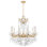 La Scala 10 Light 28in x 29.5in Chandelier in Etruscan Gold with Clear Radiance Crystals