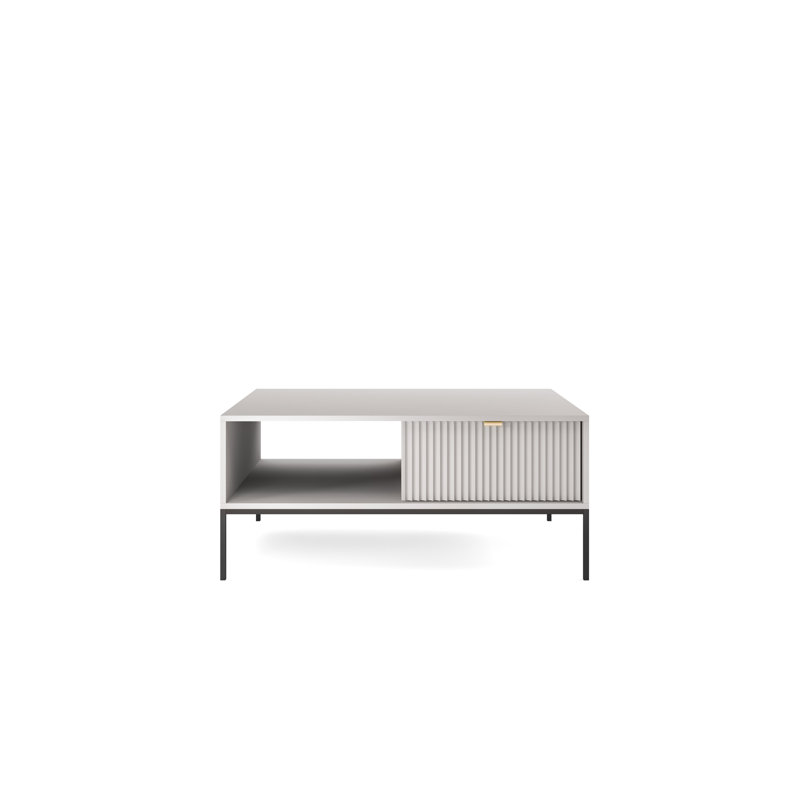 Jabus Coffee Table with Storage, Grey, 40cm H x 104cm W x 68cm D
