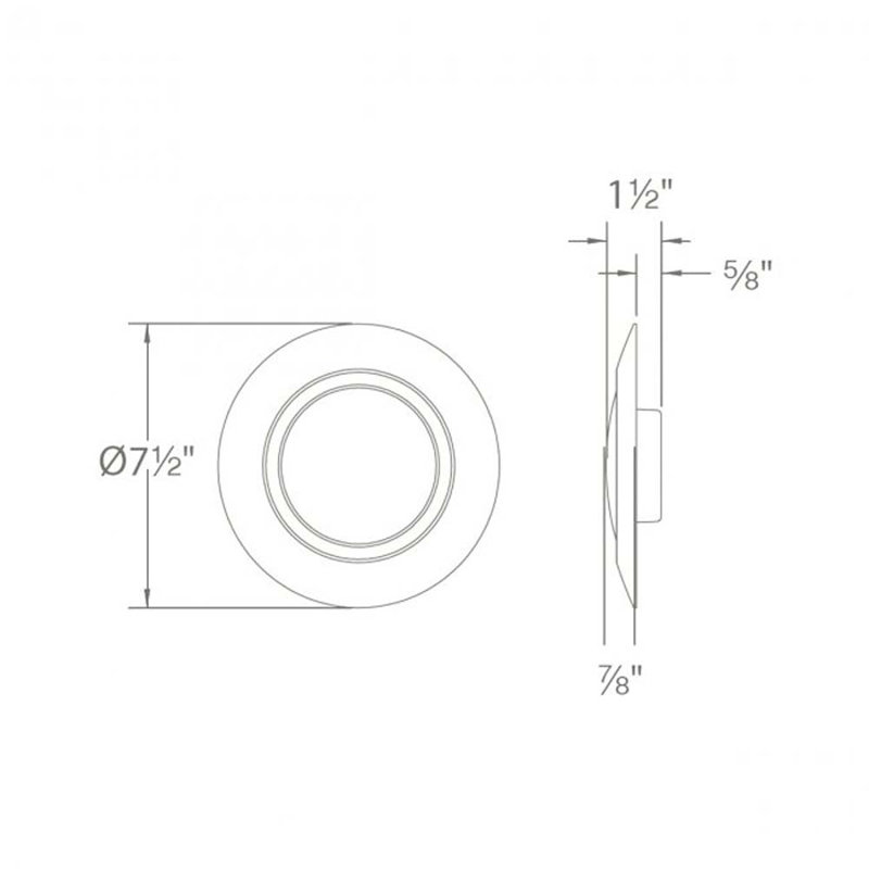 Sleek White Acrylic 8" LED Flush Mount Energy Star Light