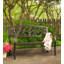 Banc de jardin en métal Tree of Life - noir