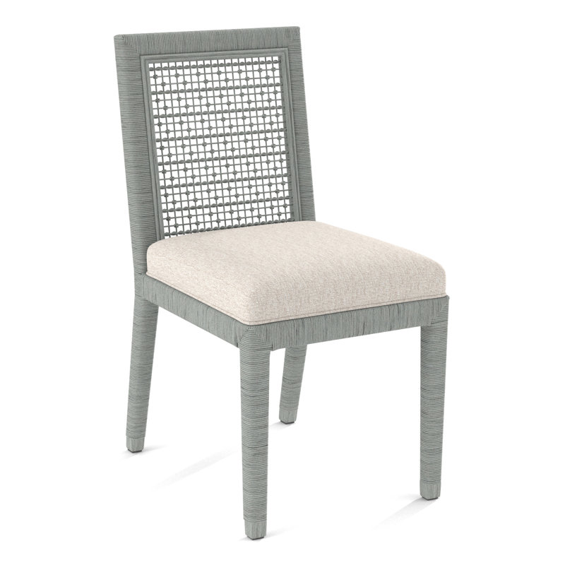 Pine Isle Side Chair, Honey, Beige Performance Fabric; 0851-73