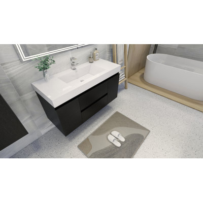 Leni 47'' Single Bathroom Vanity with Acrylic Top